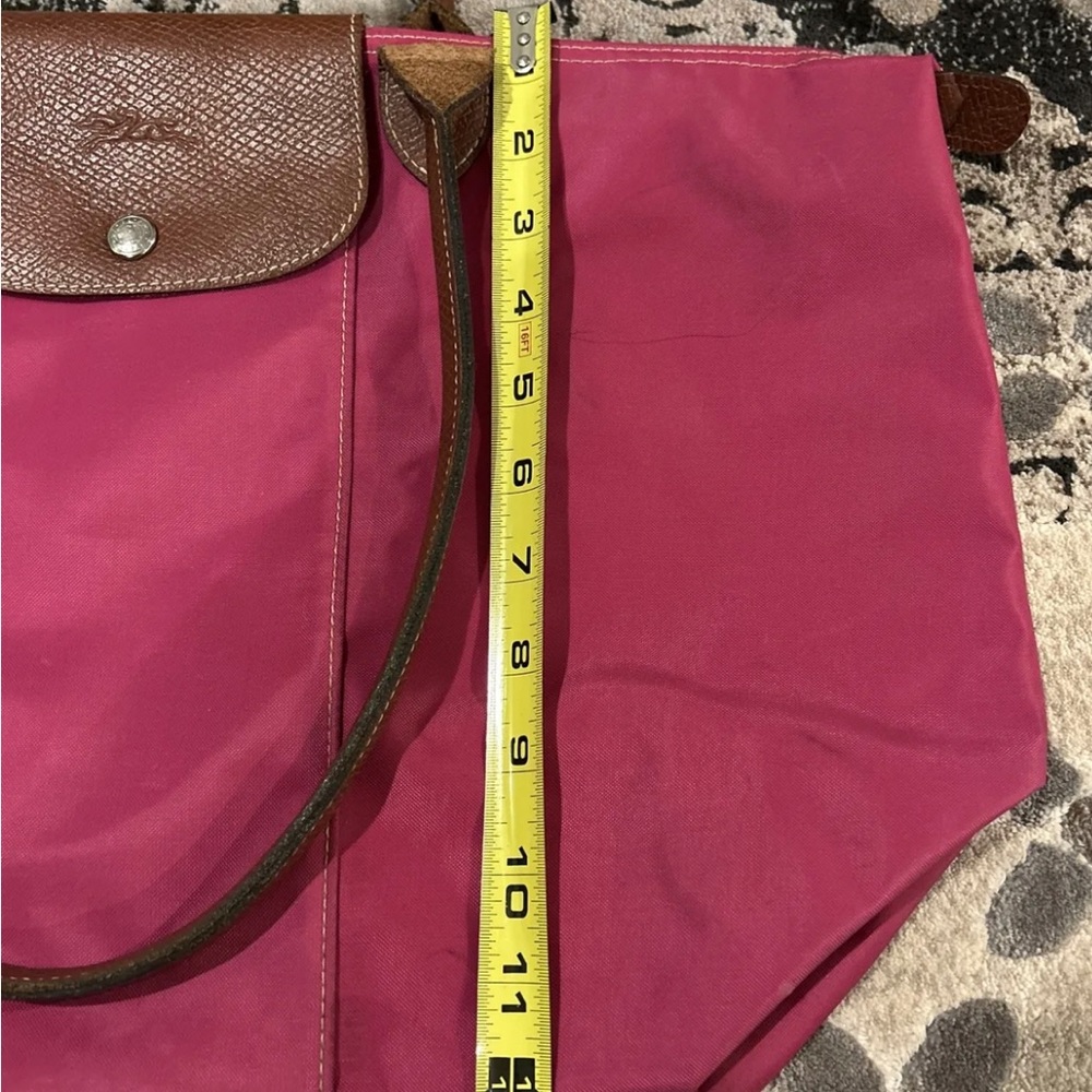 SOLD Long Champ Le Pliage “shopping” Modele Depose Pink  Shoulder Tote Bag Long - Picture 8 of 17
